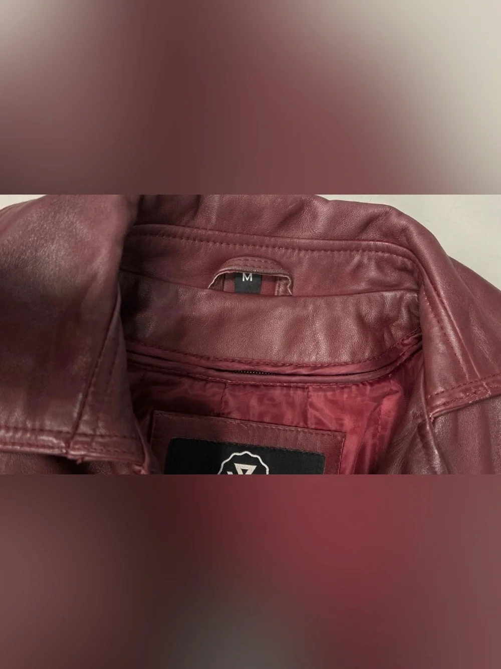 Whet Blu Traci Women's Mid-Length Lambskin Leather Jacket Moto Trench Oxblood M